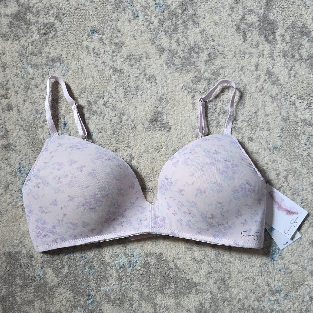 NWT Jessica Simpson 38C Wirefree Lightly Lined Floral Bra